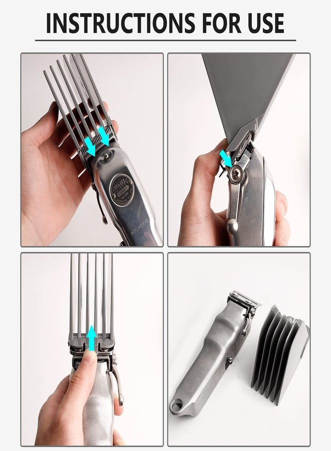 AFANSO Mega Hair Clipper Guards, 8pcs Gray, Fits Most Wahl Full Size Hair Clippers (3 Inch 8pcs) - Image 4